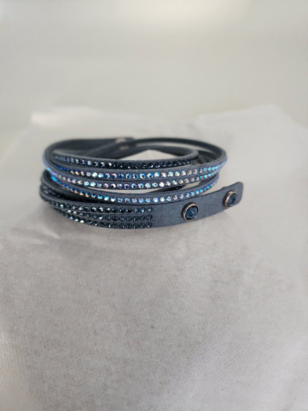 Touchstone Crystal Wrap-Star Bracelet Denim Blue